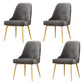 Glam Upholstered Restaurant Side Chair Parsons Matte Finish Dining Chair Dark Gray Set of 4 Clearhalo ' kitchen&dining_furn' 'Dining Chairs' 'Dining Tables & Seating' 'dining_chair' 'Furniture' 'furniture_dining_chair' 'Kitchen & Dining Furniture' 'kitchen' 4238463