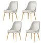 Glam Upholstered Restaurant Side Chair Parsons Matte Finish Dining Chair Light Gray Set of 4 Clearhalo ' kitchen&dining_furn' 'Dining Chairs' 'Dining Tables & Seating' 'dining_chair' 'Furniture' 'furniture_dining_chair' 'Kitchen & Dining Furniture' 'kitchen' 4238470