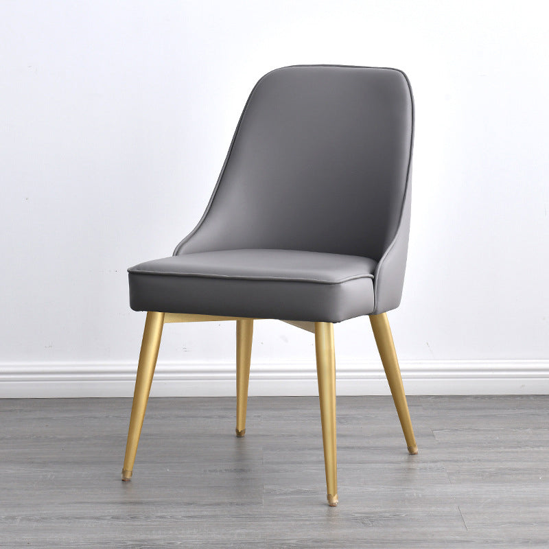 Glam Upholstered Restaurant Side Chair Parsons Matte Finish Dining Chair Silver Gray 1 Piece Clearhalo ' kitchen&dining_furn' 'Dining Chairs' 'Dining Tables & Seating' 'dining_chair' 'Furniture' 'furniture_dining_chair' 'Kitchen & Dining Furniture' 'kitchen' 4238475