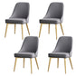Glam Upholstered Restaurant Side Chair Parsons Matte Finish Dining Chair Silver Gray Set of 4 Clearhalo ' kitchen&dining_furn' 'Dining Chairs' 'Dining Tables & Seating' 'dining_chair' 'Furniture' 'furniture_dining_chair' 'Kitchen & Dining Furniture' 'kitchen' 4238477