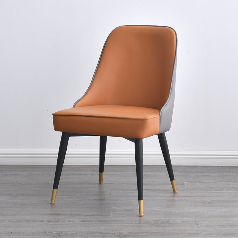 Glam Upholstered Restaurant Side Chair Parsons Matte Finish Dining Chair Gray Coffee 1 Piece Clearhalo ' kitchen&dining_furn' 'Dining Chairs' 'Dining Tables & Seating' 'dining_chair' 'Furniture' 'furniture_dining_chair' 'Kitchen & Dining Furniture' 'kitchen' 4238478