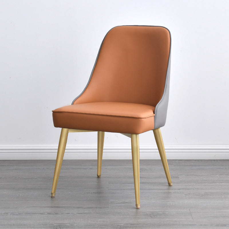 Glam Upholstered Restaurant Side Chair Parsons Matte Finish Dining Chair Gray-Khaki 1 Piece Clearhalo ' kitchen&dining_furn' 'Dining Chairs' 'Dining Tables & Seating' 'dining_chair' 'Furniture' 'furniture_dining_chair' 'Kitchen & Dining Furniture' 'kitchen' 4238481