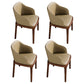 Modern Wood Dining Room Chair Arm Faux Leather Dining Chairs for Home Use Khaki 4 Piece Set Clearhalo ' kitchen&dining_furn' 'Dining Chairs' 'Dining Tables & Seating' 'dining_chair' 'furn' 'furn_dining_chair' 'Furniture' 'furniture_dining_chair' 'Kitchen & Dining Furniture' 'kitchen' 4238496