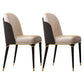 Modern Restaurant Parsons Side Chair Leather Dining Chair with Walnut Legs Grey 2 Piece Set Clearhalo ' kitchen&dining_furn' 'Dining Chairs' 'Dining Tables & Seating' 'dining_chair' 'furn' 'furn_dining_chair' 'Furniture' 'furniture_dining_chair' 'Kitchen & Dining Furniture' 'kitchen' 4238502
