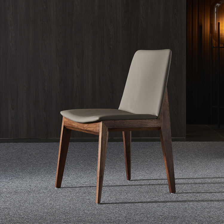 Traditional Wood Dining Armless Chair Faux Leather Side Chair for Restaurant Use Clearhalo ' kitchen&dining_furn' 'Dining Chairs' 'Dining Tables & Seating' 'dining_chair' 'furn' 'furn_dining_chair' 'Furniture' 'furniture_dining_chair' 'Kitchen & Dining Furniture' 'kitchen' 4238542