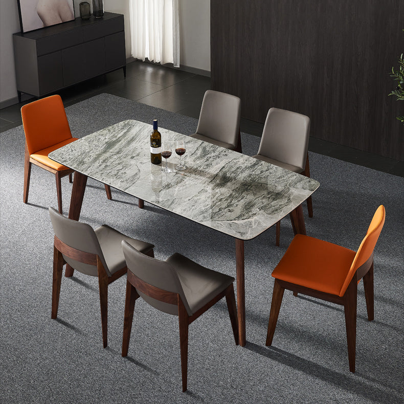 Traditional Wood Dining Armless Chair Faux Leather Side Chair for Restaurant Use Clearhalo ' kitchen&dining_furn' 'Dining Chairs' 'Dining Tables & Seating' 'dining_chair' 'furn' 'furn_dining_chair' 'Furniture' 'furniture_dining_chair' 'Kitchen & Dining Furniture' 'kitchen' 4238544