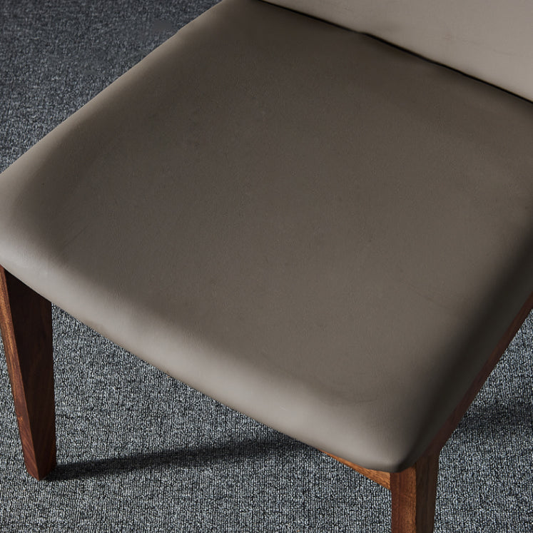 Traditional Wood Dining Armless Chair Faux Leather Side Chair for Restaurant Use Clearhalo ' kitchen&dining_furn' 'Dining Chairs' 'Dining Tables & Seating' 'dining_chair' 'furn' 'furn_dining_chair' 'Furniture' 'furniture_dining_chair' 'Kitchen & Dining Furniture' 'kitchen' 4238551