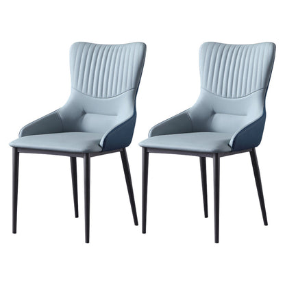 Modern Metal Dining Room Chair Upholstered Linen Fabric Dining Chair for Restaurant Use Light Blue 2 Piece Set Clearhalo ' kitchen&dining_furn' 'Dining Chairs' 'Dining Tables & Seating' 'dining_chair' 'furn' 'furn_dining_chair' 'Furniture' 'furniture_dining_chair' 'Kitchen & Dining Furniture' 'kitchen' 4238555