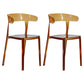 Nordic Style Plastic Dining Room Chair Open Back Dining Side Chair for Restaurant Use Brown 2 Piece Set Clearhalo ' kitchen&dining_furn' 'Dining Chairs' 'Dining Tables & Seating' 'dining_chair' 'furn' 'furn_dining_chair' 'Furniture' 'furniture_dining_chair' 'Kitchen & Dining Furniture' 'kitchen' 4238574