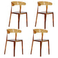 Nordic Style Plastic Dining Room Chair Open Back Dining Side Chair for Restaurant Use Brown 4 Piece Set Clearhalo ' kitchen&dining_furn' 'Dining Chairs' 'Dining Tables & Seating' 'dining_chair' 'furn' 'furn_dining_chair' 'Furniture' 'furniture_dining_chair' 'Kitchen & Dining Furniture' 'kitchen' 4238576
