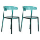Nordic Style Plastic Dining Room Chair Open Back Dining Side Chair for Restaurant Use Green 2 Piece Set Clearhalo ' kitchen&dining_furn' 'Dining Chairs' 'Dining Tables & Seating' 'dining_chair' 'furn' 'furn_dining_chair' 'Furniture' 'furniture_dining_chair' 'Kitchen & Dining Furniture' 'kitchen' 4238581
