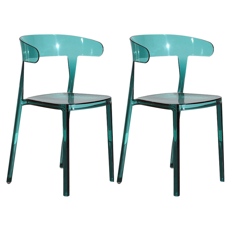 Nordic Style Plastic Dining Room Chair Open Back Dining Side Chair for Restaurant Use Green 2 Piece Set Clearhalo ' kitchen&dining_furn' 'Dining Chairs' 'Dining Tables & Seating' 'dining_chair' 'furn' 'furn_dining_chair' 'Furniture' 'furniture_dining_chair' 'Kitchen & Dining Furniture' 'kitchen' 4238581
