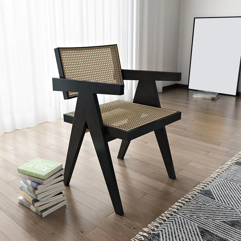 Traditional Wood Dining Arm Chair Wicker Dining Room Chairs for Home Use Clearhalo ' kitchen&dining_furn' 'Dining Chairs' 'Dining Tables & Seating' 'dining_chair' 'furn' 'furn_dining_chair' 'Furniture' 'furniture_dining_chair' 'Kitchen & Dining Furniture' 'kitchen' 4238599