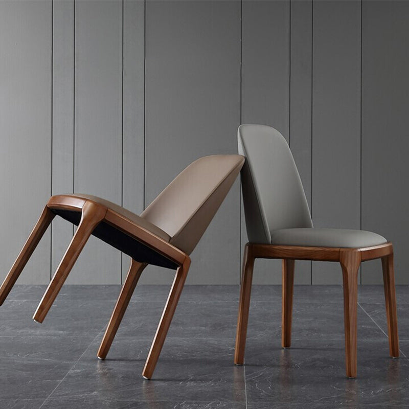 Industrial Leather Home Side Chair Matte Finish Parsons Dining Chair Clearhalo ' kitchen&dining_furn' 'Dining Chairs' 'Dining Tables & Seating' 'dining_chair' 'furn' 'furn_dining_chair' 'Furniture' 'furniture_dining_chair' 'Kitchen & Dining Furniture' 'kitchen' 4238612