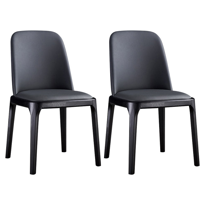 Industrial Leather Home Side Chair Matte Finish Parsons Dining Chair Grey 2 Piece Set Clearhalo ' kitchen&dining_furn' 'Dining Chairs' 'Dining Tables & Seating' 'dining_chair' 'furn' 'furn_dining_chair' 'Furniture' 'furniture_dining_chair' 'Kitchen & Dining Furniture' 'kitchen' 4238614