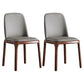 Industrial Leather Home Side Chair Matte Finish Parsons Dining Chair Dark Gray 2 Piece Set Clearhalo ' kitchen&dining_furn' 'Dining Chairs' 'Dining Tables & Seating' 'dining_chair' 'furn' 'furn_dining_chair' 'Furniture' 'furniture_dining_chair' 'Kitchen & Dining Furniture' 'kitchen' 4238615