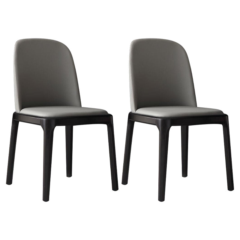Industrial Leather Home Side Chair Matte Finish Parsons Dining Chair Light Gray 2 Piece Set Clearhalo ' kitchen&dining_furn' 'Dining Chairs' 'Dining Tables & Seating' 'dining_chair' 'furn' 'furn_dining_chair' 'Furniture' 'furniture_dining_chair' 'Kitchen & Dining Furniture' 'kitchen' 4238618