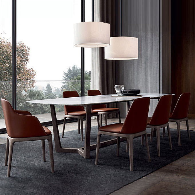 Industrial Leather Home Side Chair Matte Finish Parsons Dining Chair Clearhalo ' kitchen&dining_furn' 'Dining Chairs' 'Dining Tables & Seating' 'dining_chair' 'furn' 'furn_dining_chair' 'Furniture' 'furniture_dining_chair' 'Kitchen & Dining Furniture' 'kitchen' 4238628