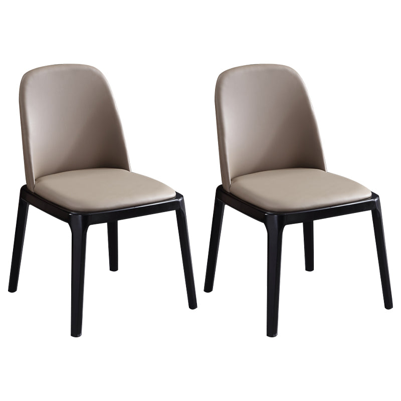 Industrial Leather Home Side Chair Matte Finish Parsons Dining Chair Khaki 2 Piece Set Clearhalo ' kitchen&dining_furn' 'Dining Chairs' 'Dining Tables & Seating' 'dining_chair' 'furn' 'furn_dining_chair' 'Furniture' 'furniture_dining_chair' 'Kitchen & Dining Furniture' 'kitchen' 4238629