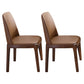 Industrial Leather Home Side Chair Matte Finish Parsons Dining Chair Dark Coffee 2 Piece Set Clearhalo ' kitchen&dining_furn' 'Dining Chairs' 'Dining Tables & Seating' 'dining_chair' 'furn' 'furn_dining_chair' 'Furniture' 'furniture_dining_chair' 'Kitchen & Dining Furniture' 'kitchen' 4238634
