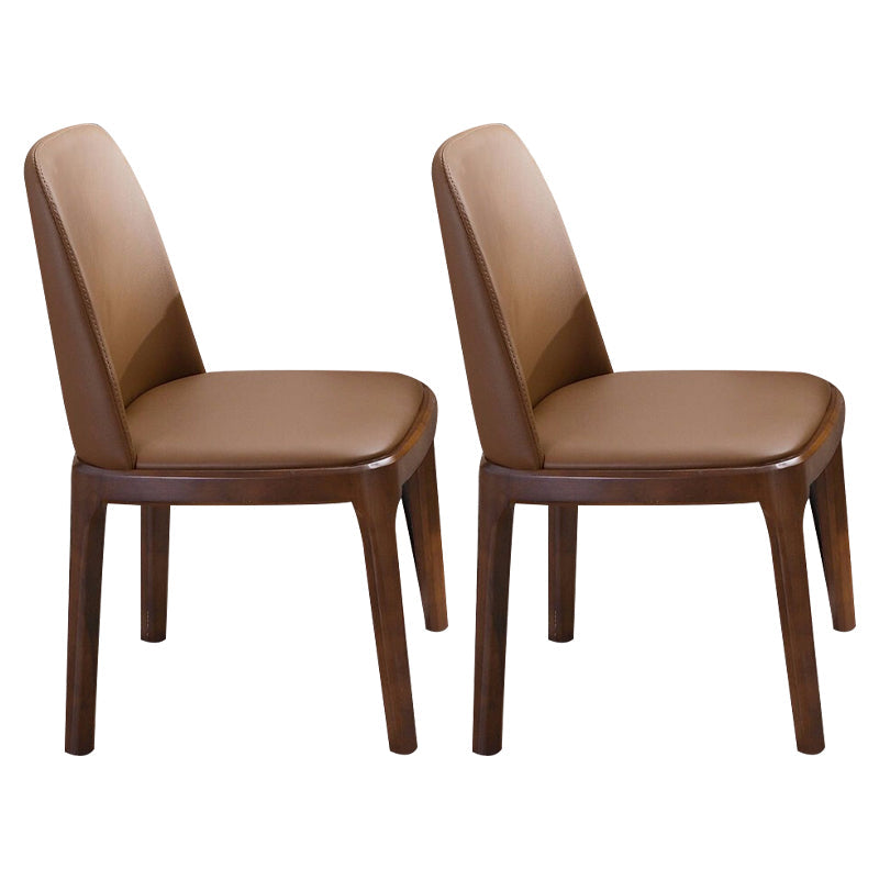 Industrial Leather Home Side Chair Matte Finish Parsons Dining Chair Dark Coffee 2 Piece Set Clearhalo ' kitchen&dining_furn' 'Dining Chairs' 'Dining Tables & Seating' 'dining_chair' 'furn' 'furn_dining_chair' 'Furniture' 'furniture_dining_chair' 'Kitchen & Dining Furniture' 'kitchen' 4238634