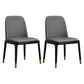 Industrial Leather Home Side Chair Matte Finish Parsons Dining Chair Dark Gray-Black 2 Piece Set Clearhalo ' kitchen&dining_furn' 'Dining Chairs' 'Dining Tables & Seating' 'dining_chair' 'furn' 'furn_dining_chair' 'Furniture' 'furniture_dining_chair' 'Kitchen & Dining Furniture' 'kitchen' 4238635