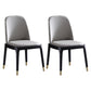 Industrial Leather Home Side Chair Matte Finish Parsons Dining Chair Light Gray-Black 2 Piece Set Clearhalo ' kitchen&dining_furn' 'Dining Chairs' 'Dining Tables & Seating' 'dining_chair' 'furn' 'furn_dining_chair' 'Furniture' 'furniture_dining_chair' 'Kitchen & Dining Furniture' 'kitchen' 4238636
