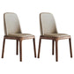 Industrial Leather Home Side Chair Matte Finish Parsons Dining Chair Brown-Khaki 2 Piece Set Clearhalo ' kitchen&dining_furn' 'Dining Chairs' 'Dining Tables & Seating' 'dining_chair' 'furn' 'furn_dining_chair' 'Furniture' 'furniture_dining_chair' 'Kitchen & Dining Furniture' 'kitchen' 4238637