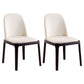 Industrial Leather Home Side Chair Matte Finish Parsons Dining Chair Off-White 2 Piece Set Clearhalo ' kitchen&dining_furn' 'Dining Chairs' 'Dining Tables & Seating' 'dining_chair' 'furn' 'furn_dining_chair' 'Furniture' 'furniture_dining_chair' 'Kitchen & Dining Furniture' 'kitchen' 4238640