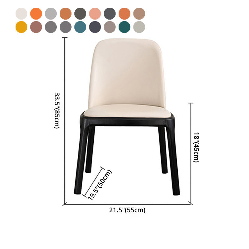 Industrial Leather Home Side Chair Matte Finish Parsons Dining Chair Clearhalo ' kitchen&dining_furn' 'Dining Chairs' 'Dining Tables & Seating' 'dining_chair' 'furn' 'furn_dining_chair' 'Furniture' 'furniture_dining_chair' 'Kitchen & Dining Furniture' 'kitchen' 4238641