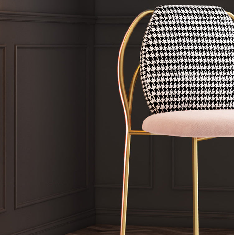 Glam Bedroom Solid Back Side Chair Velvet Matte Finish Dining Chair with Gold Leg Clearhalo ' kitchen&dining_furn' 'Dining Chairs' 'Dining Tables & Seating' 'dining_chair' 'furn' 'furn_dining_chair' 'Furniture' 'furniture_dining_chair' 'Kitchen & Dining Furniture' 'kitchen' 4238647