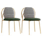Glam Bedroom Solid Back Side Chair Velvet Matte Finish Dining Chair with Gold Leg Green 2 Piece Set Clearhalo ' kitchen&dining_furn' 'Dining Chairs' 'Dining Tables & Seating' 'dining_chair' 'furn' 'furn_dining_chair' 'Furniture' 'furniture_dining_chair' 'Kitchen & Dining Furniture' 'kitchen' 4238648