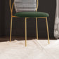 Glam Bedroom Solid Back Side Chair Velvet Matte Finish Dining Chair with Gold Leg Clearhalo ' kitchen&dining_furn' 'Dining Chairs' 'Dining Tables & Seating' 'dining_chair' 'furn' 'furn_dining_chair' 'Furniture' 'furniture_dining_chair' 'Kitchen & Dining Furniture' 'kitchen' 4238649
