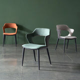 Contemporary Fabric Restaurant Arm Chair Open Back Matte Finish Dining Chair Clearhalo ' kitchen&dining_furn' 'Dining Chairs' 'Dining Tables & Seating' 'dining_chair' 'furn' 'furn_dining_chair' 'Furniture' 'furniture_dining_chair' 'Kitchen & Dining Furniture' 'kitchen' 4238661