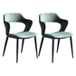 Contemporary Fabric Restaurant Arm Chair Open Back Matte Finish Dining Chair Blue 2 Piece Set Clearhalo ' kitchen&dining_furn' 'Dining Chairs' 'Dining Tables & Seating' 'dining_chair' 'furn' 'furn_dining_chair' 'Furniture' 'furniture_dining_chair' 'Kitchen & Dining Furniture' 'kitchen' 4238662