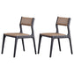 Contemporary Armless Dining Chairs Open Back Side Chair for Kitchen with Wooden Legs Coffee 2 Piece Set Clearhalo ' kitchen&dining_furn' 'Dining Chairs' 'Dining Tables & Seating' 'dining_chair' 'furn' 'furn_dining_chair' 'Furniture' 'furniture_dining_chair' 'Kitchen & Dining Furniture' 'kitchen' 4238672