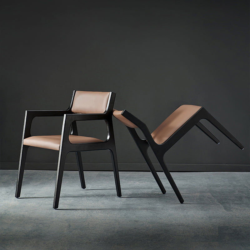 Contemporary Armless Dining Chairs Open Back Side Chair for Kitchen with Wooden Legs Clearhalo ' kitchen&dining_furn' 'Dining Chairs' 'Dining Tables & Seating' 'dining_chair' 'furn' 'furn_dining_chair' 'Furniture' 'furniture_dining_chair' 'Kitchen & Dining Furniture' 'kitchen' 4238676