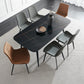 Sintered Stone Dining Table Simple Style 4 Legs Base Rectangle Table for Home Clearhalo ' dining_table' 'Dining Tables & Seating' 'Dining Tables' 'furn' 'furn_dining_table' 'Furniture' 'furniture_dining_table' 'Kitchen & Dining Furniture' 'kitchen&dining_furn' 'kitchen' 'kitchen_dining_table' 4238685