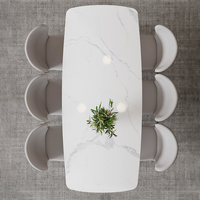Modern Scratch Resistant Dining Table Sintered Stone Rectangle Table with 4 Legs Base Clearhalo ' dining_table' 'Dining Tables & Seating' 'Dining Tables' 'Furniture' 'furniture_dining_table' 'Kitchen & Dining Furniture' 'kitchen&dining_furn' 'kitchen' 'kitchen_dining_table' 4238705
