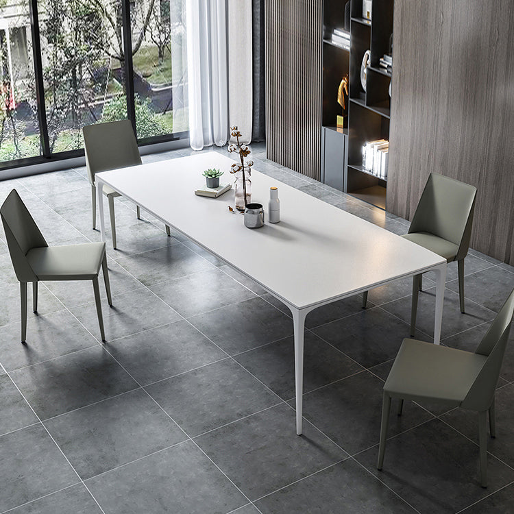 Simplicity Sintered Stone Rectangle Table 4 Legs Base Table for Home Clearhalo ' dining_table' 'Dining Tables & Seating' 'Dining Tables' 'Furniture' 'furniture_dining_table' 'Kitchen & Dining Furniture' 'kitchen&dining_furn' 'kitchen' 'kitchen_dining_table' 4238712