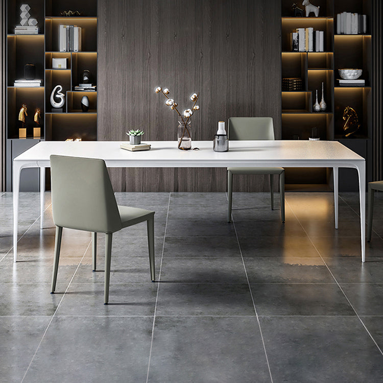 Simplicity Sintered Stone Rectangle Table 4 Legs Base Table for Home Clearhalo ' dining_table' 'Dining Tables & Seating' 'Dining Tables' 'Furniture' 'furniture_dining_table' 'Kitchen & Dining Furniture' 'kitchen&dining_furn' 'kitchen' 'kitchen_dining_table' 4238713