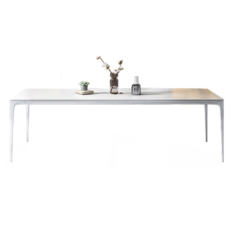 Simplicity Sintered Stone Rectangle Table 4 Legs Base Table for Home Clearhalo ' dining_table' 'Dining Tables & Seating' 'Dining Tables' 'Furniture' 'furniture_dining_table' 'Kitchen & Dining Furniture' 'kitchen&dining_furn' 'kitchen' 'kitchen_dining_table' 4238714