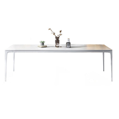 Simplicity Sintered Stone Rectangle Table 4 Legs Base Table for Home Clearhalo ' dining_table' 'Dining Tables & Seating' 'Dining Tables' 'Furniture' 'furniture_dining_table' 'Kitchen & Dining Furniture' 'kitchen&dining_furn' 'kitchen' 'kitchen_dining_table' 4238714