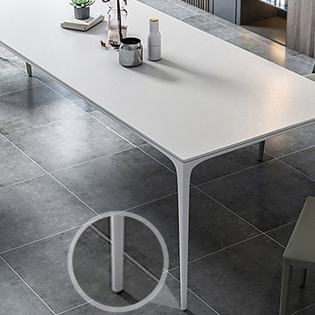 Simplicity Sintered Stone Rectangle Table 4 Legs Base Table for Home Clearhalo ' dining_table' 'Dining Tables & Seating' 'Dining Tables' 'Furniture' 'furniture_dining_table' 'Kitchen & Dining Furniture' 'kitchen&dining_furn' 'kitchen' 'kitchen_dining_table' 4238716