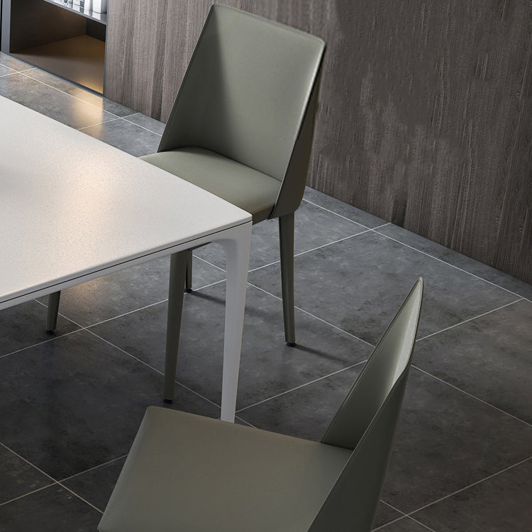 Simplicity Sintered Stone Rectangle Table 4 Legs Base Table for Home Clearhalo ' dining_table' 'Dining Tables & Seating' 'Dining Tables' 'Furniture' 'furniture_dining_table' 'Kitchen & Dining Furniture' 'kitchen&dining_furn' 'kitchen' 'kitchen_dining_table' 4238717