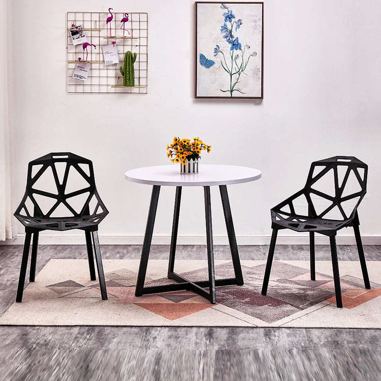 Metal Contemporary Dining Table Indoor Round Table for Kitchen Clearhalo ' dining_table' 'Dining Tables & Seating' 'Dining Tables' 'furn' 'furn_dining_table' 'Furniture' 'furniture_dining_table' 'Kitchen & Dining Furniture' 'kitchen&dining_furn' 'kitchen' 'kitchen_dining_table' 4238725