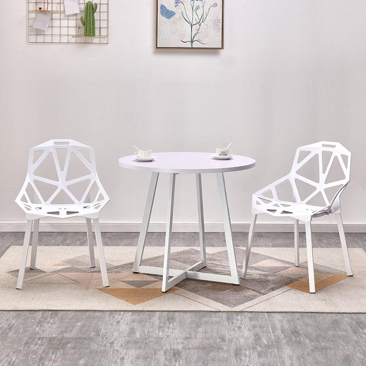 Metal Contemporary Dining Table Indoor Round Table for Kitchen Clearhalo ' dining_table' 'Dining Tables & Seating' 'Dining Tables' 'furn' 'furn_dining_table' 'Furniture' 'furniture_dining_table' 'Kitchen & Dining Furniture' 'kitchen&dining_furn' 'kitchen' 'kitchen_dining_table' 4238726