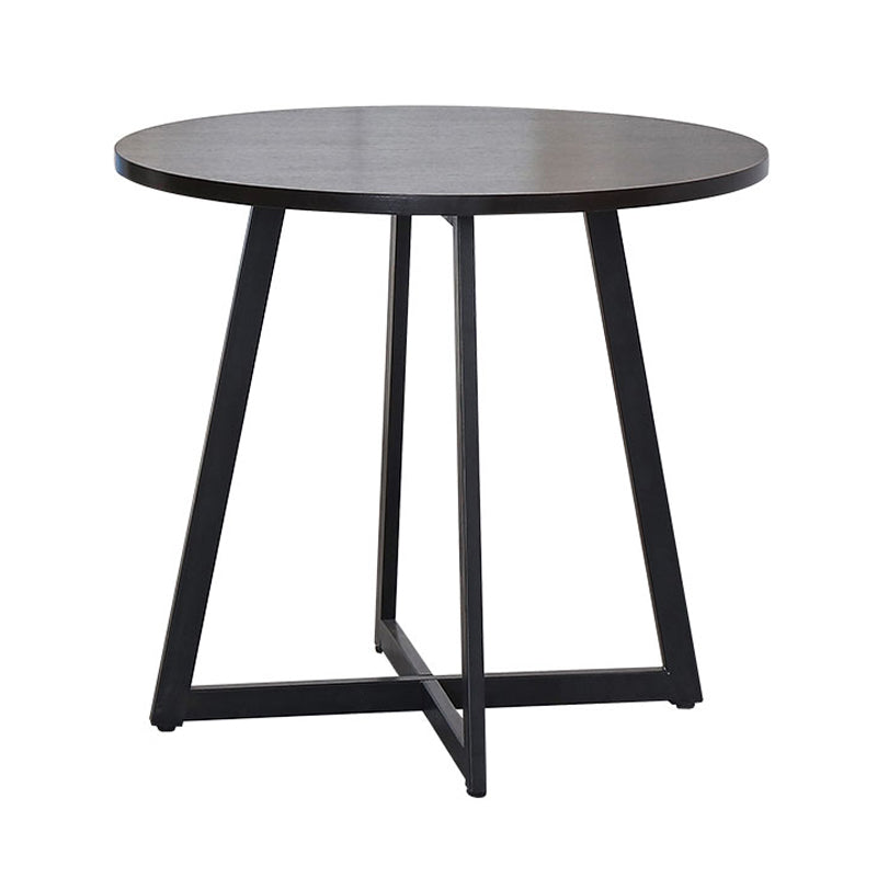 Metal Contemporary Dining Table Indoor Round Table for Kitchen Black Without Chairs Clearhalo ' dining_table' 'Dining Tables & Seating' 'Dining Tables' 'furn' 'furn_dining_table' 'Furniture' 'furniture_dining_table' 'Kitchen & Dining Furniture' 'kitchen&dining_furn' 'kitchen' 'kitchen_dining_table' 4238728