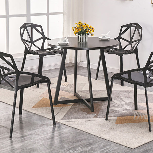 Metal Contemporary Dining Table Indoor Round Table for Kitchen Clearhalo ' dining_table' 'Dining Tables & Seating' 'Dining Tables' 'furn' 'furn_dining_table' 'Furniture' 'furniture_dining_table' 'Kitchen & Dining Furniture' 'kitchen&dining_furn' 'kitchen' 'kitchen_dining_table' 4238733
