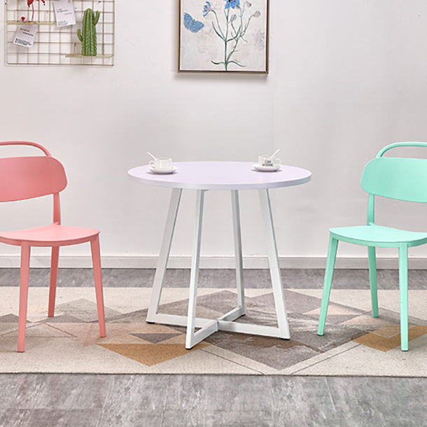 Metal Contemporary Dining Table Indoor Round Table for Kitchen Clearhalo ' dining_table' 'Dining Tables & Seating' 'Dining Tables' 'furn' 'furn_dining_table' 'Furniture' 'furniture_dining_table' 'Kitchen & Dining Furniture' 'kitchen&dining_furn' 'kitchen' 'kitchen_dining_table' 4238735